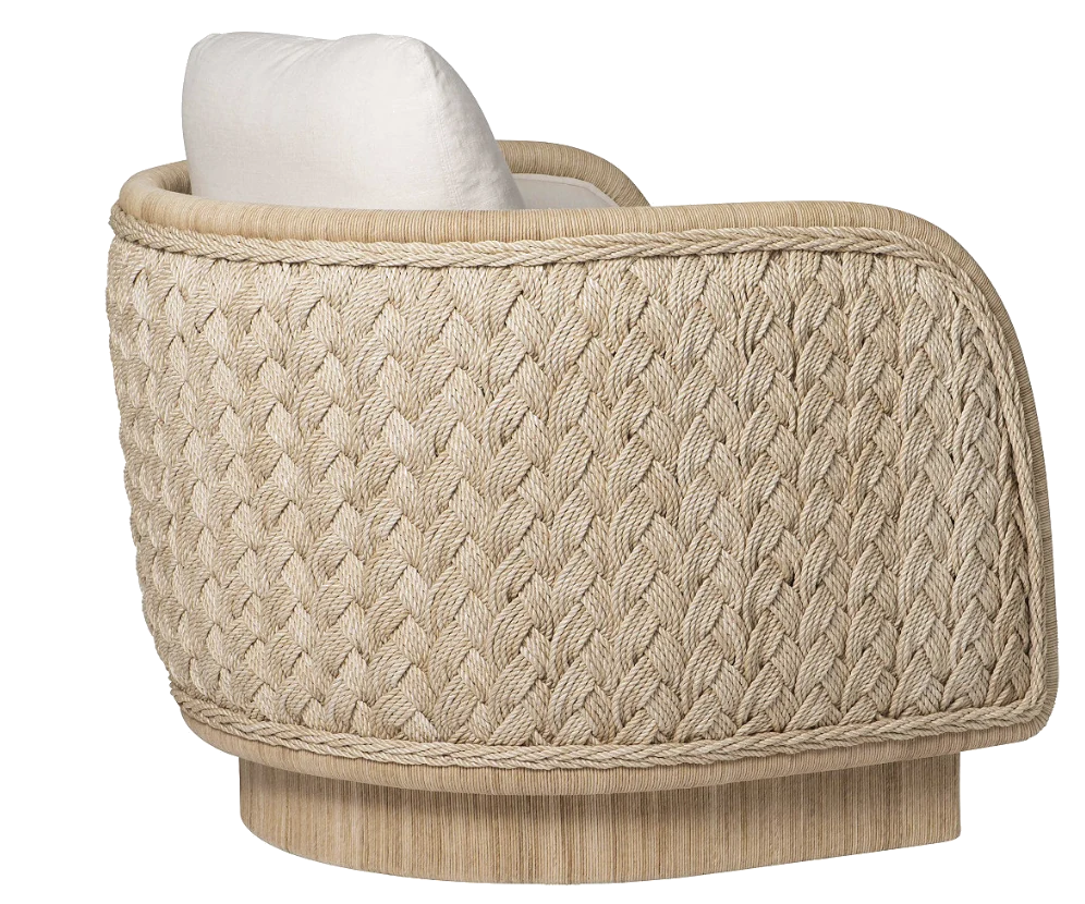 McGUIRE Coastal Braided Swivel Lounge Chair