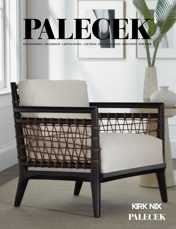 Modern armchair with rope weave design — Kirk Nix for PALECEK